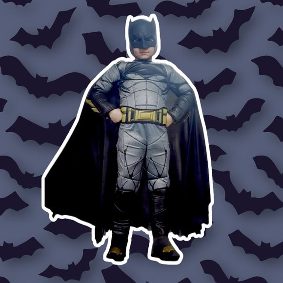 ULTIMATE BATMAN Dawn of Justice Costume by Chasing Fireflies KIDS Size LG 12-14 - Picture 3 of 4